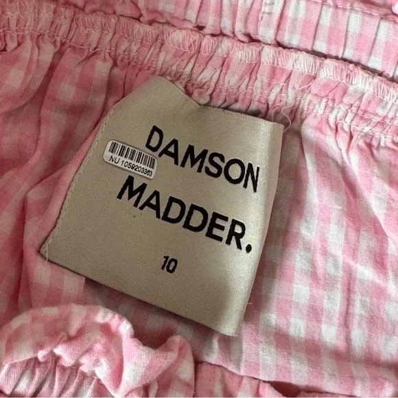 Damson Madder Pink Gingham Midi Skirt - Picture 5 of 5